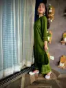 Green Organic Cotton Two-Piece Kurta Set