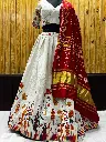 🌸 Khadi Cotton Multi-Floral Print Lehenga with Bandhani Dupatta 🌸