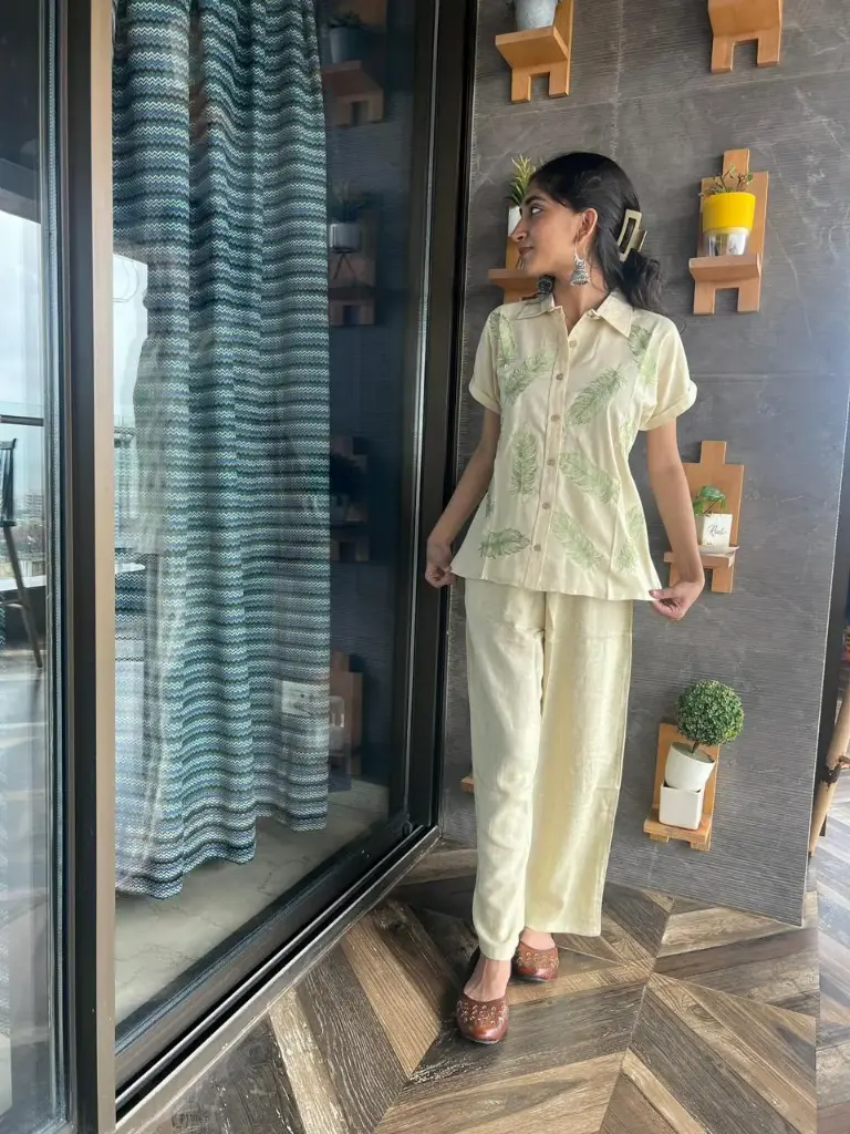 Leaf Whisper Premium Cotton Co-ord Set