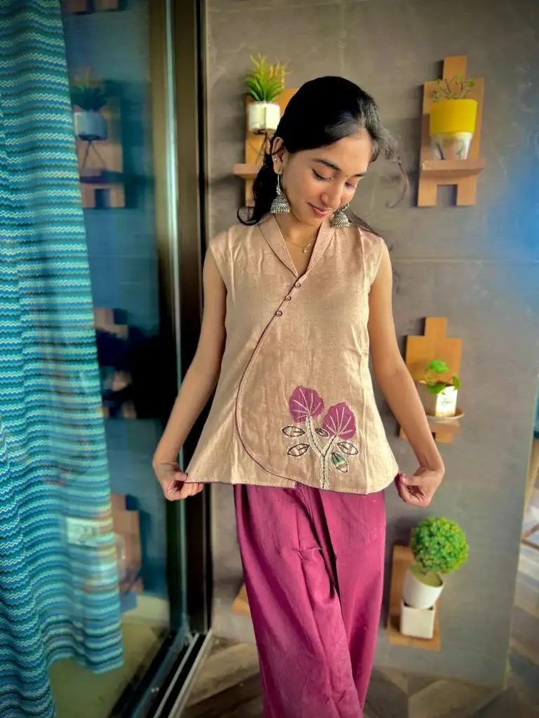 Elegant Asymmetric Sleeveless Kurta – Premium Cotton