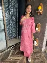 Rose Pink Floral Embroidered Co-ord Set – Premium Cotton