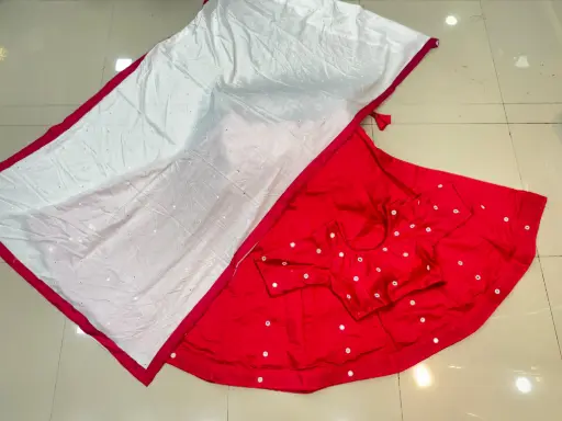 Foil Mirror Work Lehenga Choli Set with Dupatta 