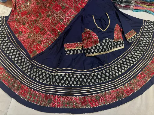  Navratri Special Pure Roman Cotton Lehenga Choli Set - 2025 Collection