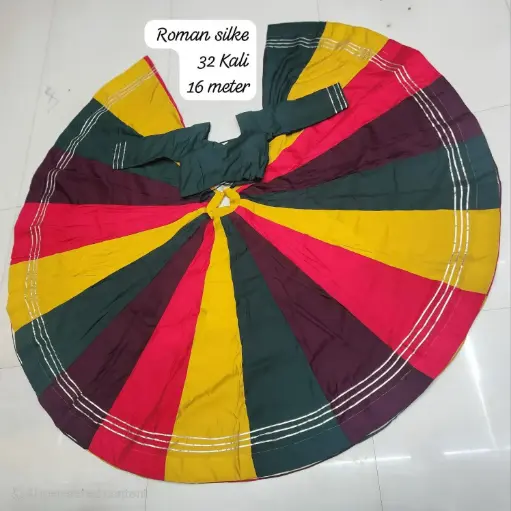 ✨Roman Silk Navratri Lehenga - 32 Kali, 16 Meter Flare✨ 