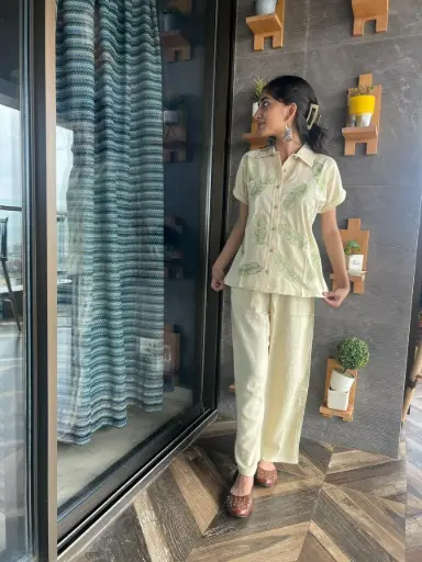 Leaf Whisper Premium Cotton Co-ord Set